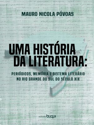cover image of Uma história da literatura